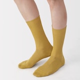 紳士　足なり直角　ズレ落ちにくいリブ編み靴下