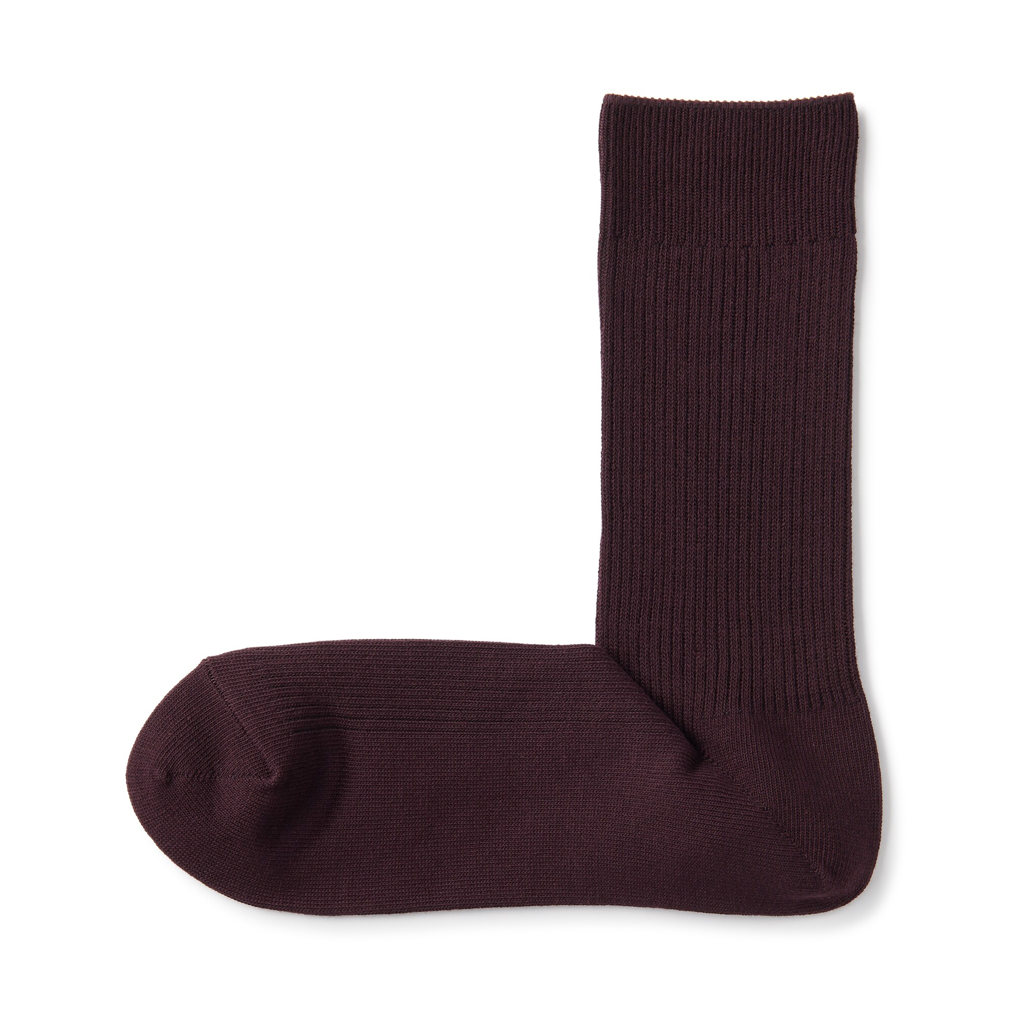 紳士　足なり直角　ズレ落ちにくいリブ編み靴下