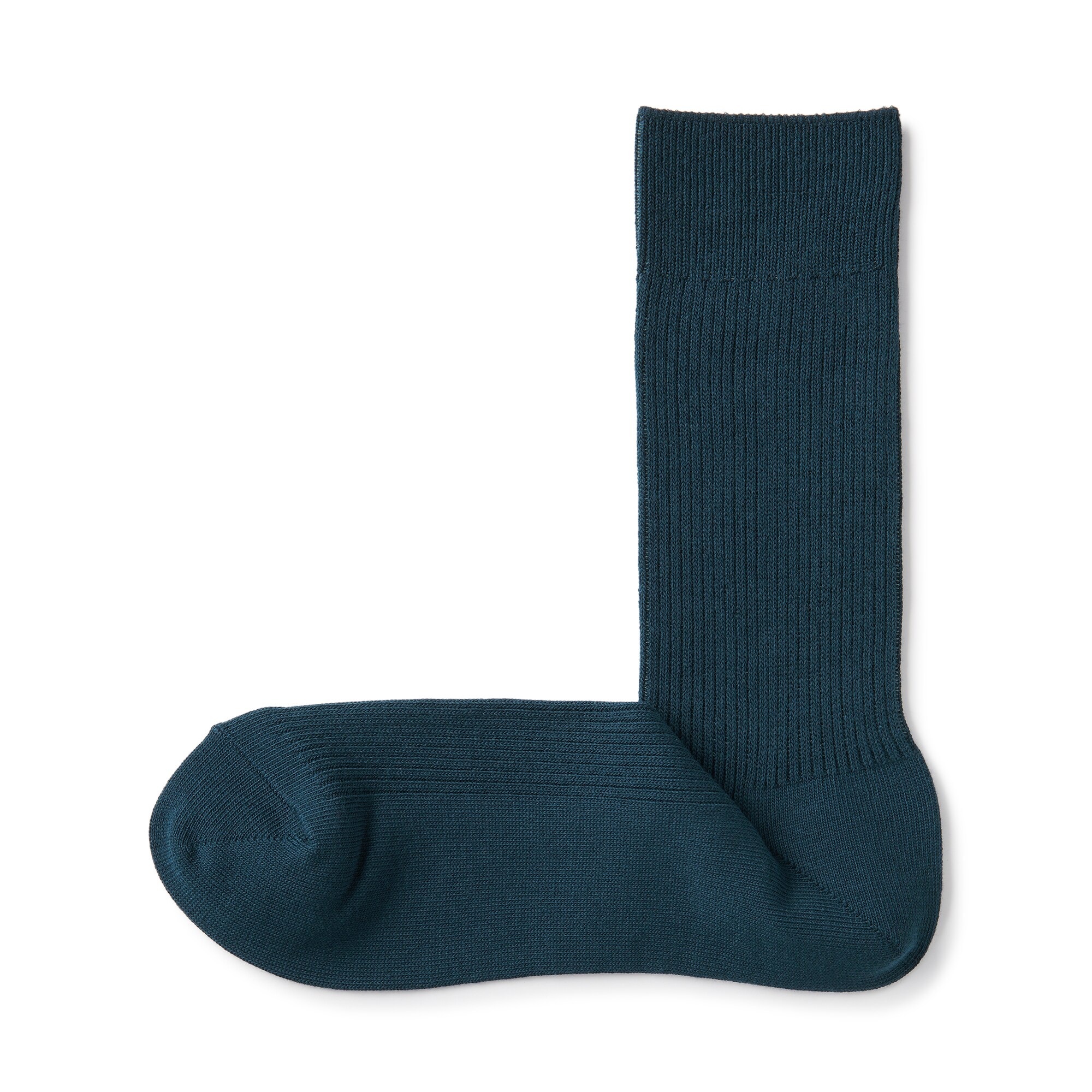 紳士　足なり直角　ズレ落ちにくいリブ編み靴下