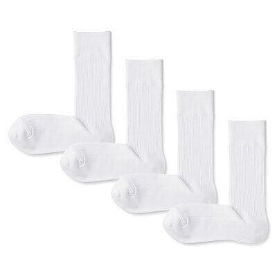 紳士　足なり直角　リブ編み靴下（４足組）