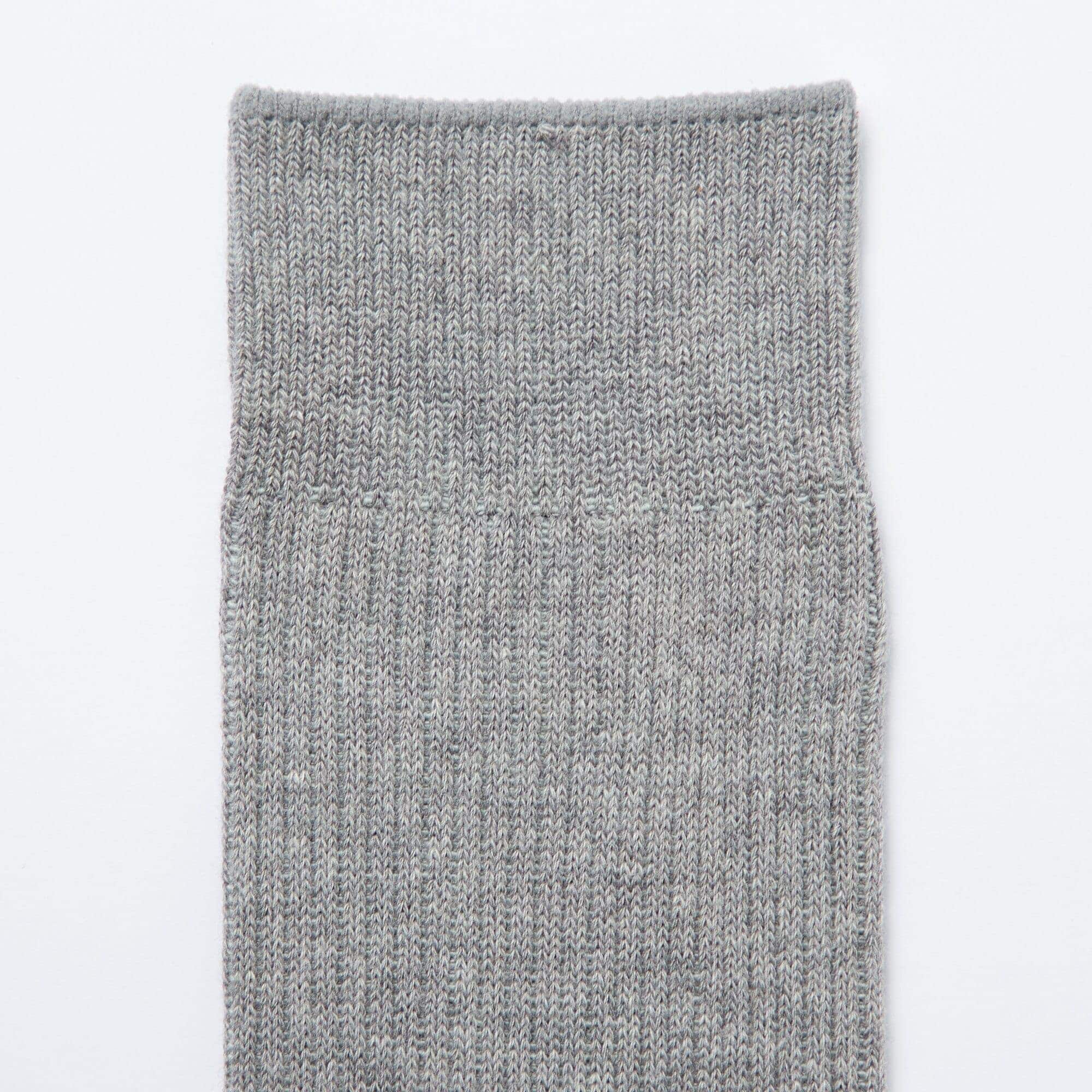 紳士　足なり直角　ズレ落ちにくいリブ編み靴下　※再生コットン