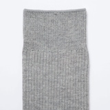 紳士　足なり直角　ズレ落ちにくいリブ編み靴下　※再生コットン