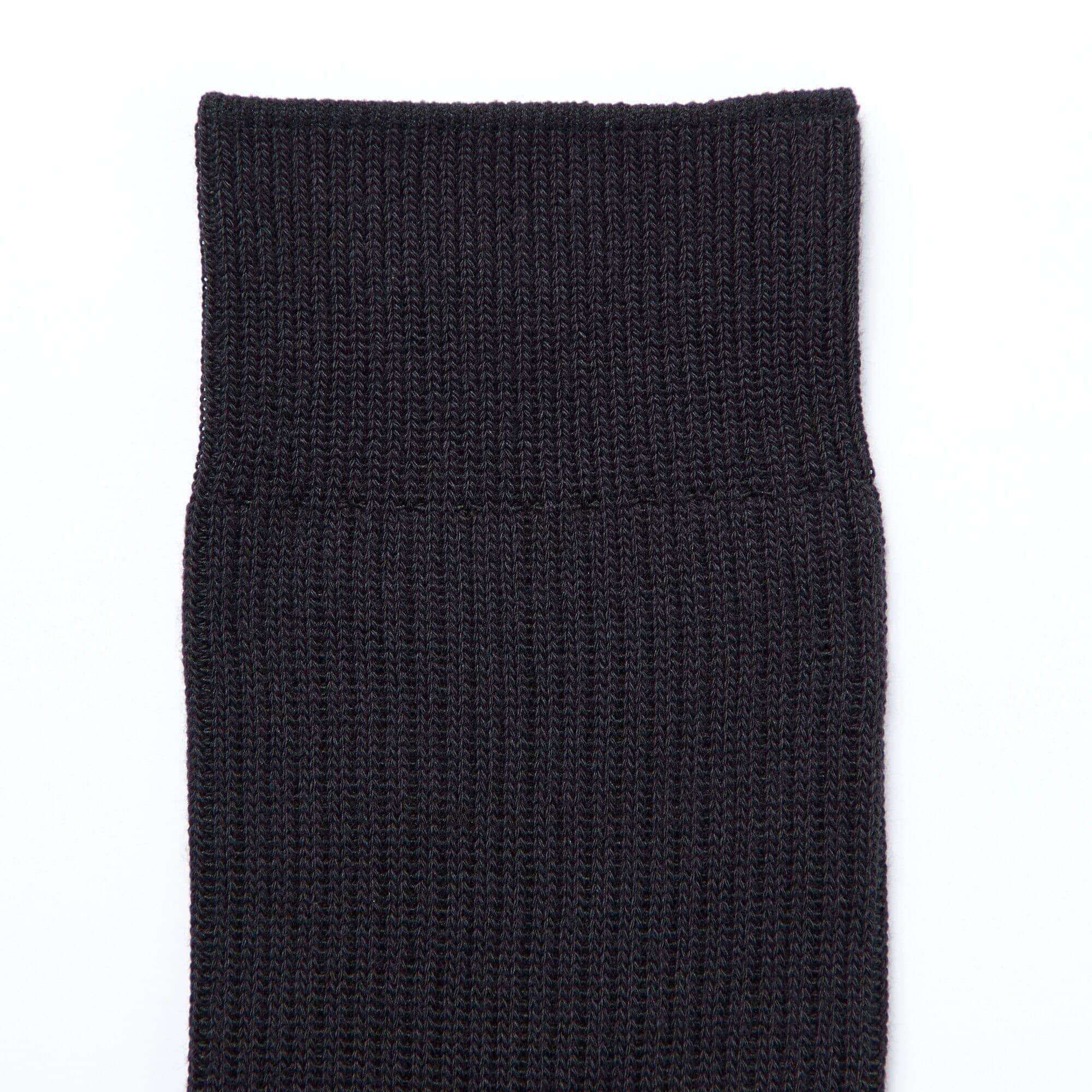 紳士　足なり直角　ズレ落ちにくいリブ編み靴下　※再生コットン