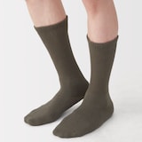 紳士　足なり直角　パイル編み　履き口のびのび　靴下