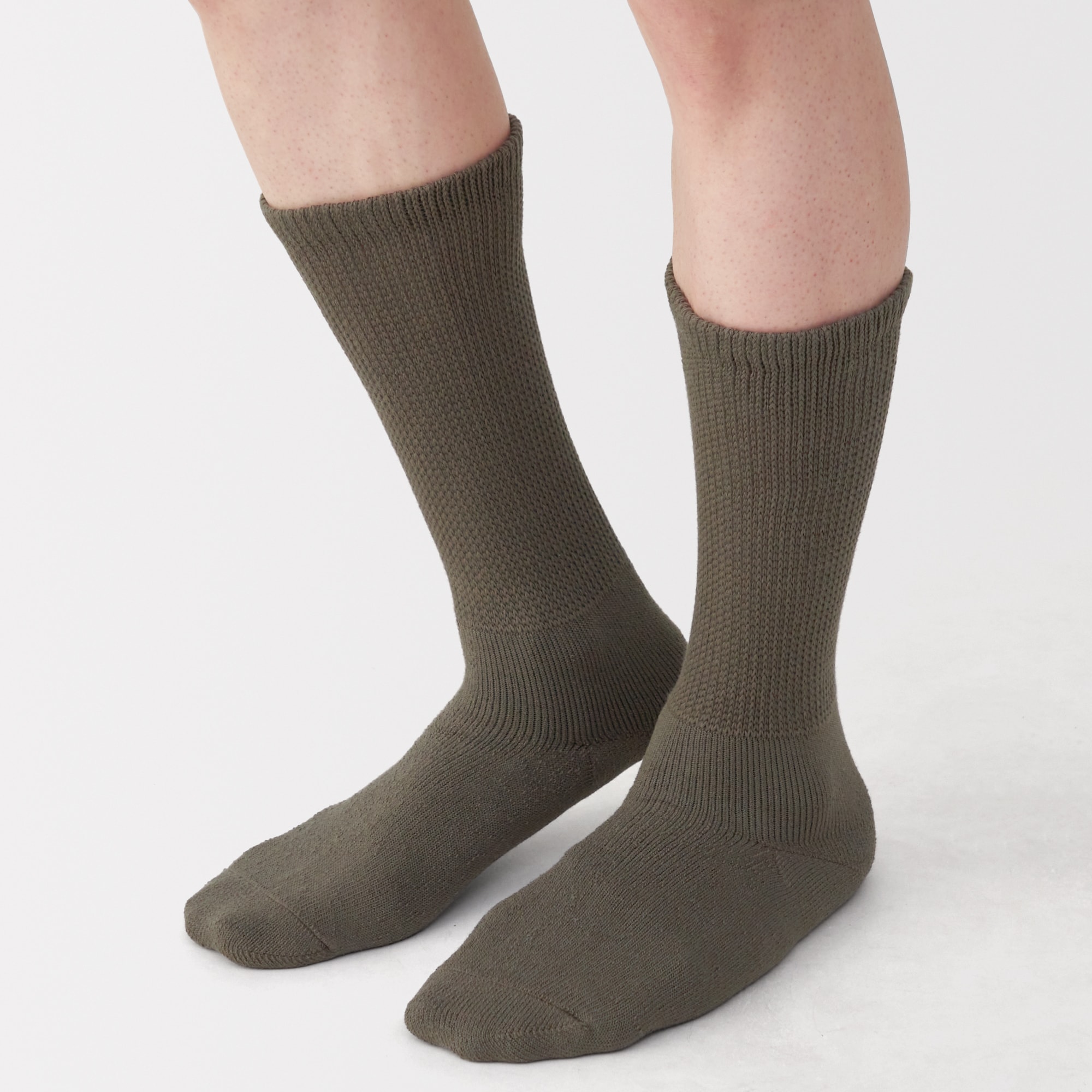 紳士　足なり直角　パイル編み　履き口のびのび　靴下