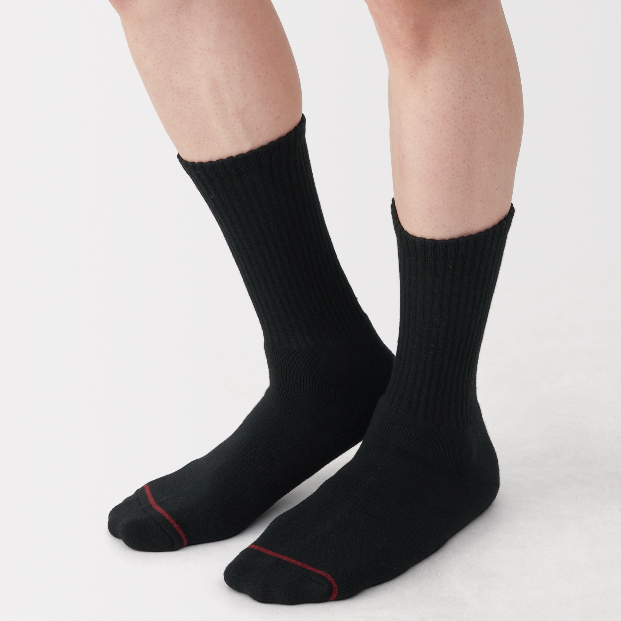 紳士　足なり直角　あったか綿　厚手靴下（ウール入り・無地）