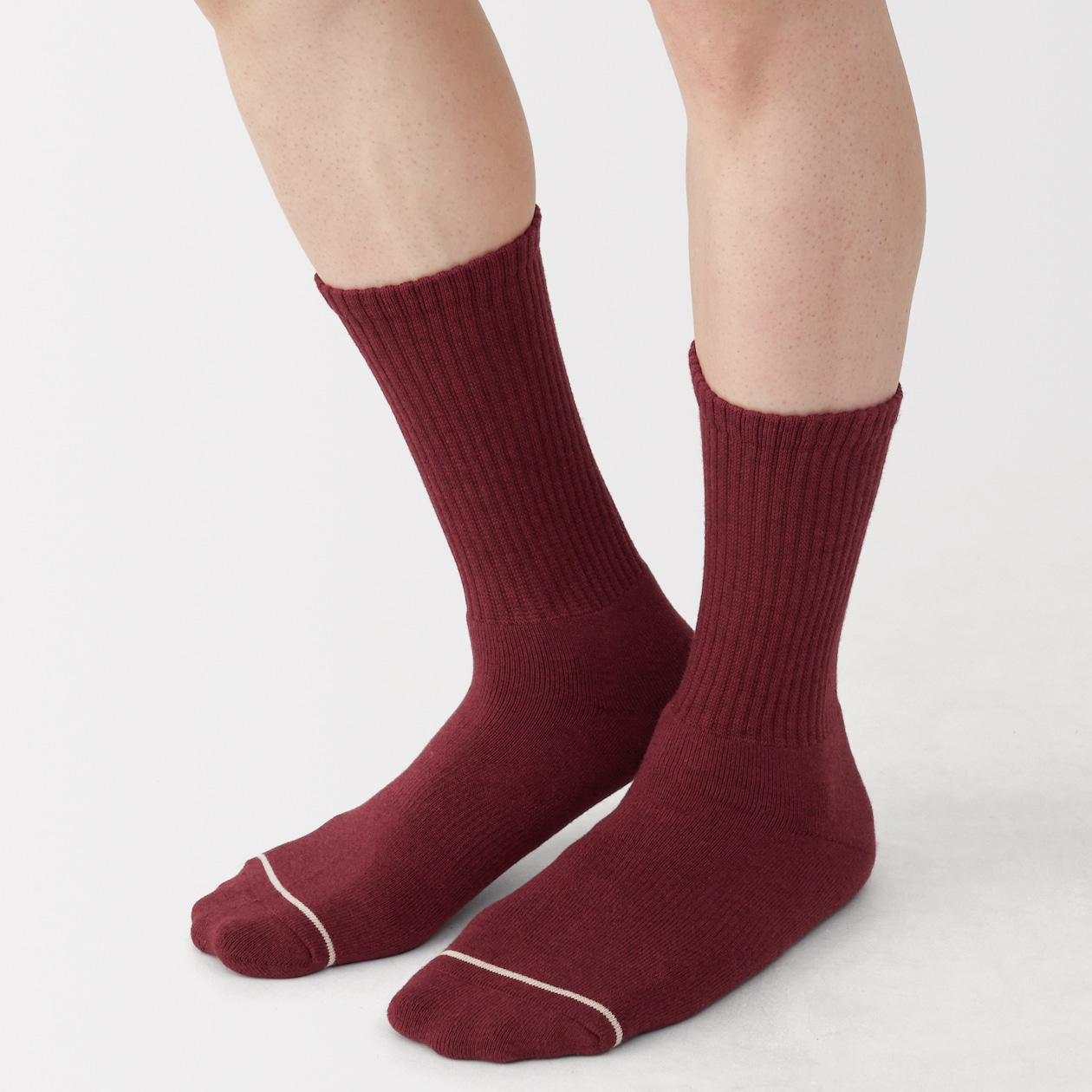 紳士　足なり直角　あったか綿　厚手靴下（ウール入り・無地）