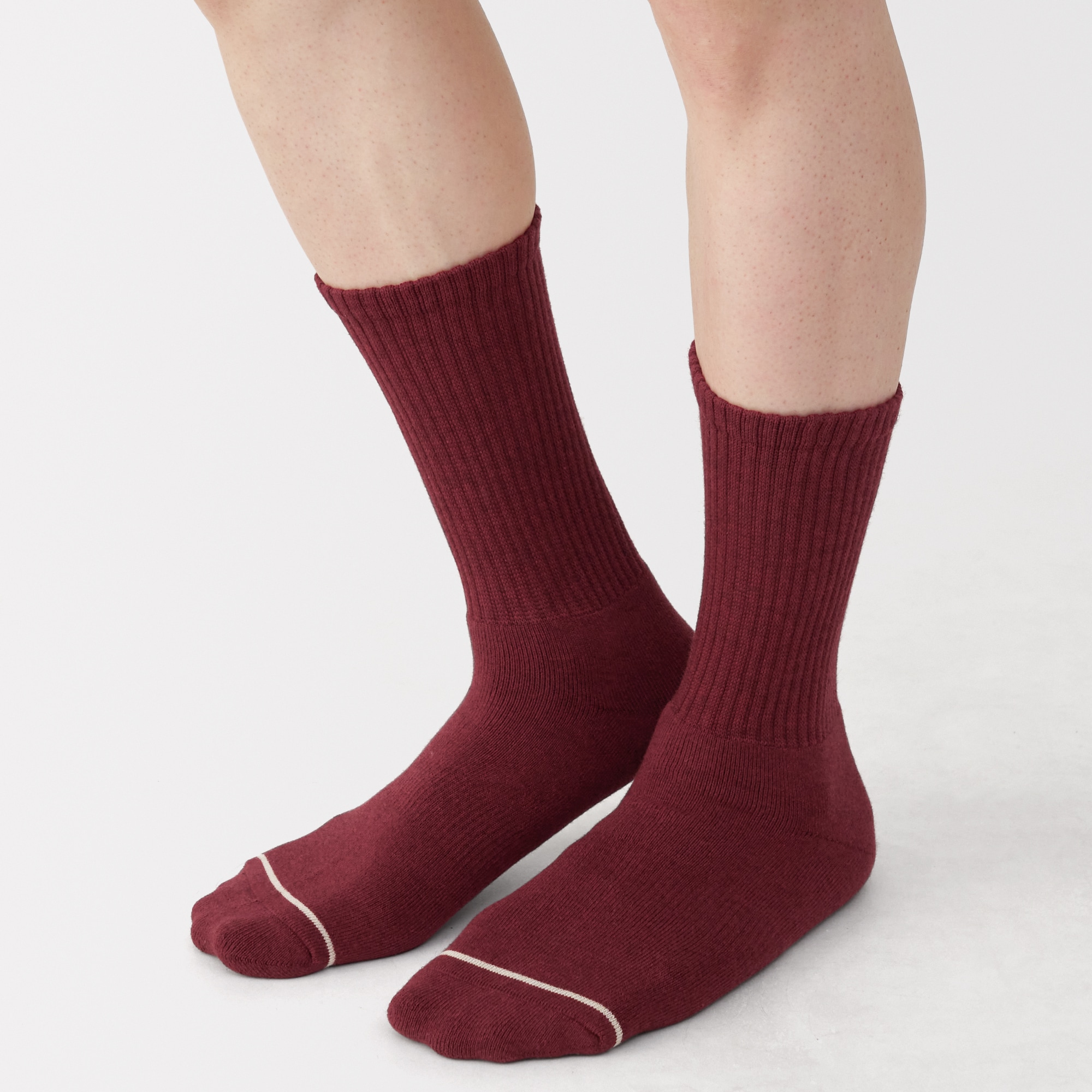 紳士　足なり直角　あったか綿　厚手靴下（ウール入り・無地）