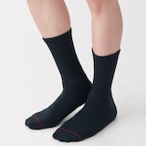 紳士　足なり直角　あったか綿　厚手靴下（ウール入り・無地）