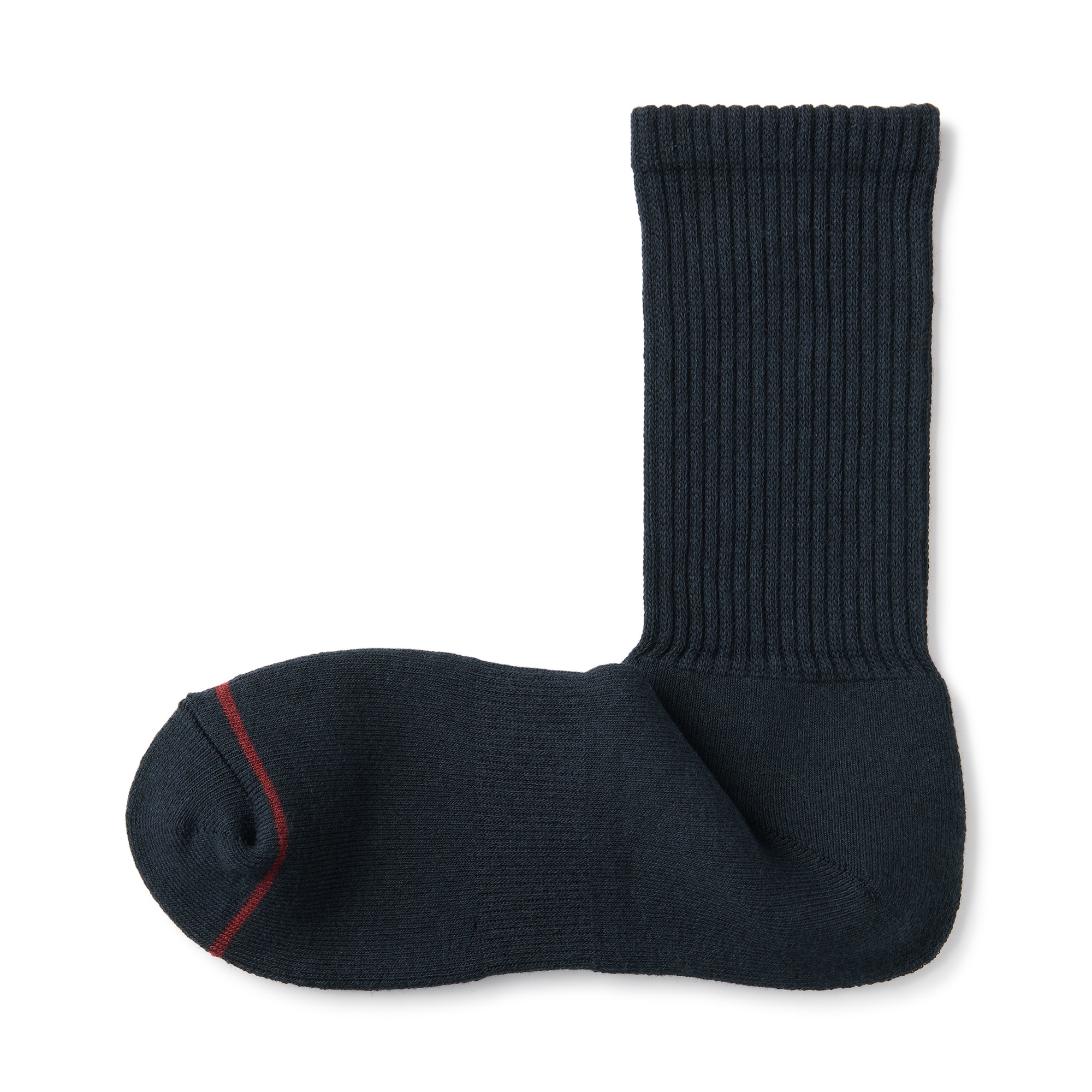 紳士　足なり直角　あったか綿　厚手靴下（ウール入り・無地）