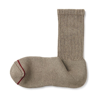紳士　足なり直角　あったか綿　厚手靴下（ウール入り・無地）