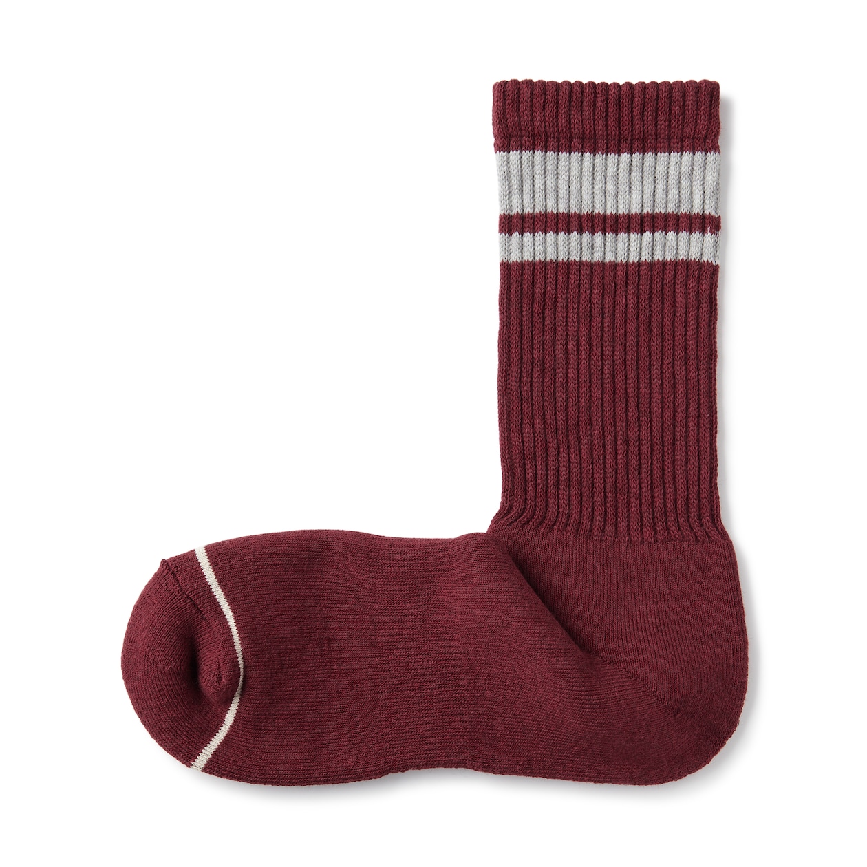 紳士　足なり直角　あったか綿　厚手靴下（ウール入り・ライン）