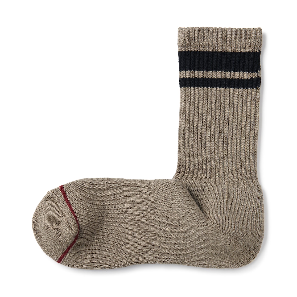 紳士　足なり直角　あったか綿　厚手靴下（ウール入り・ライン）