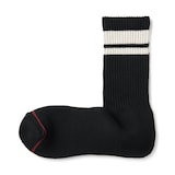 紳士　足なり直角　あったか綿　厚手靴下（ウール入り・ライン）