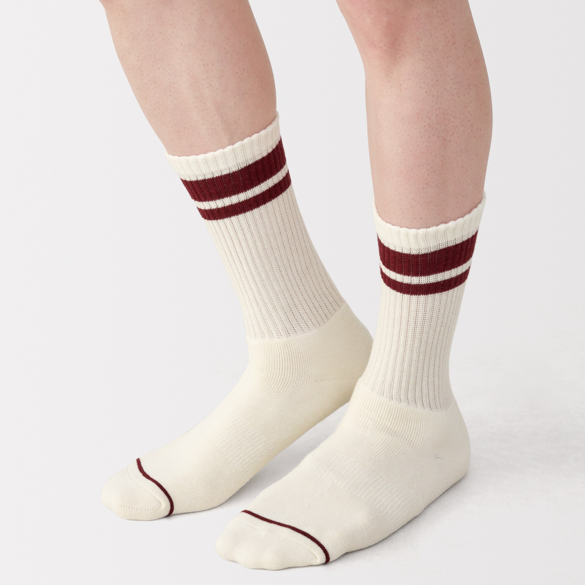 紳士　足なり直角　あったか綿　厚手靴下（ウール入り・ライン）