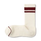 紳士　足なり直角　あったか綿　厚手靴下（ウール入り・ライン）