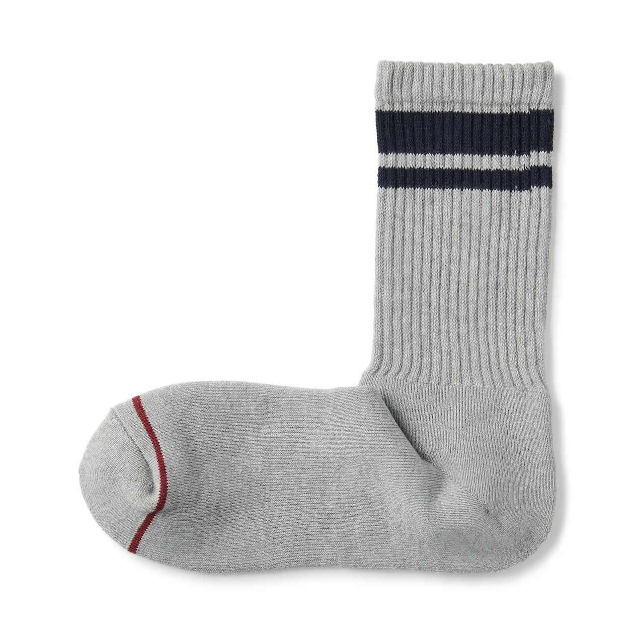 紳士　足なり直角　あったか綿　厚手靴下（ウール入り・ライン）