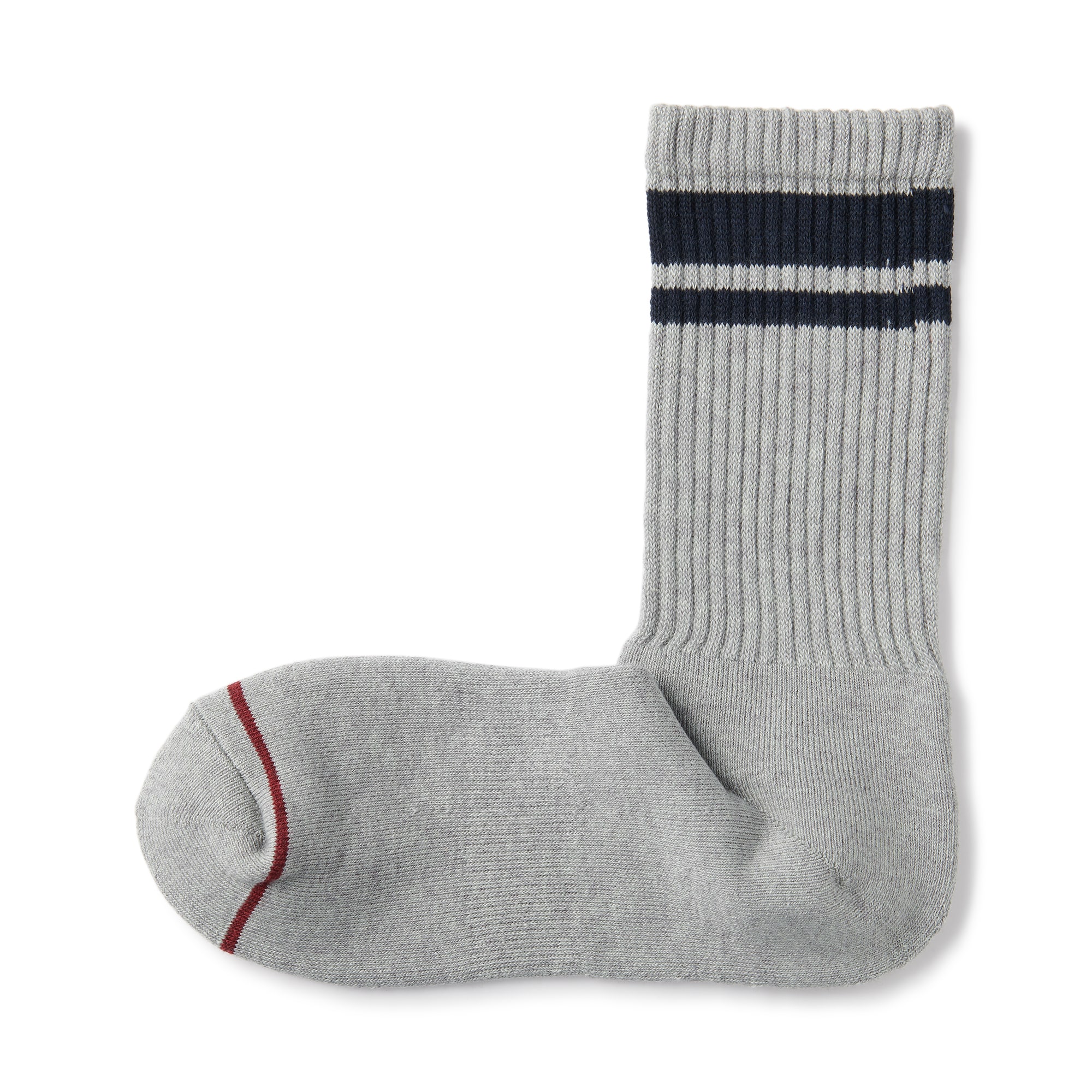 紳士　足なり直角　あったか綿　厚手靴下（ウール入り・ライン）
