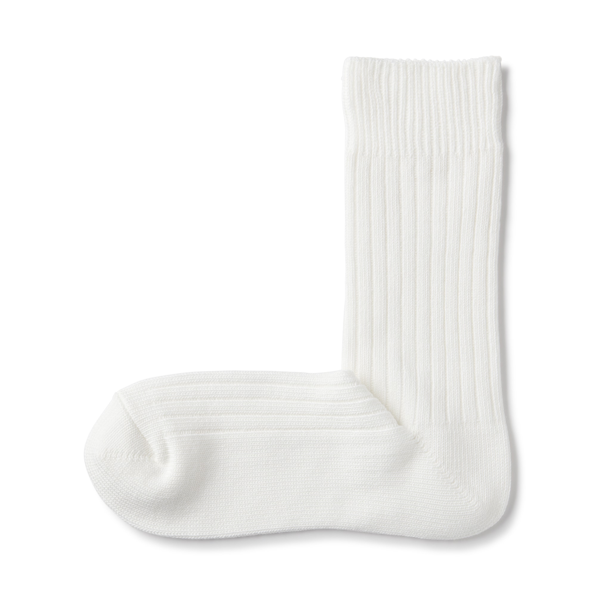 紳士　足なり直角　リブ編み　厚手靴下