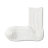 紳士　足なり直角　リブ編み　厚手ショート丈靴下