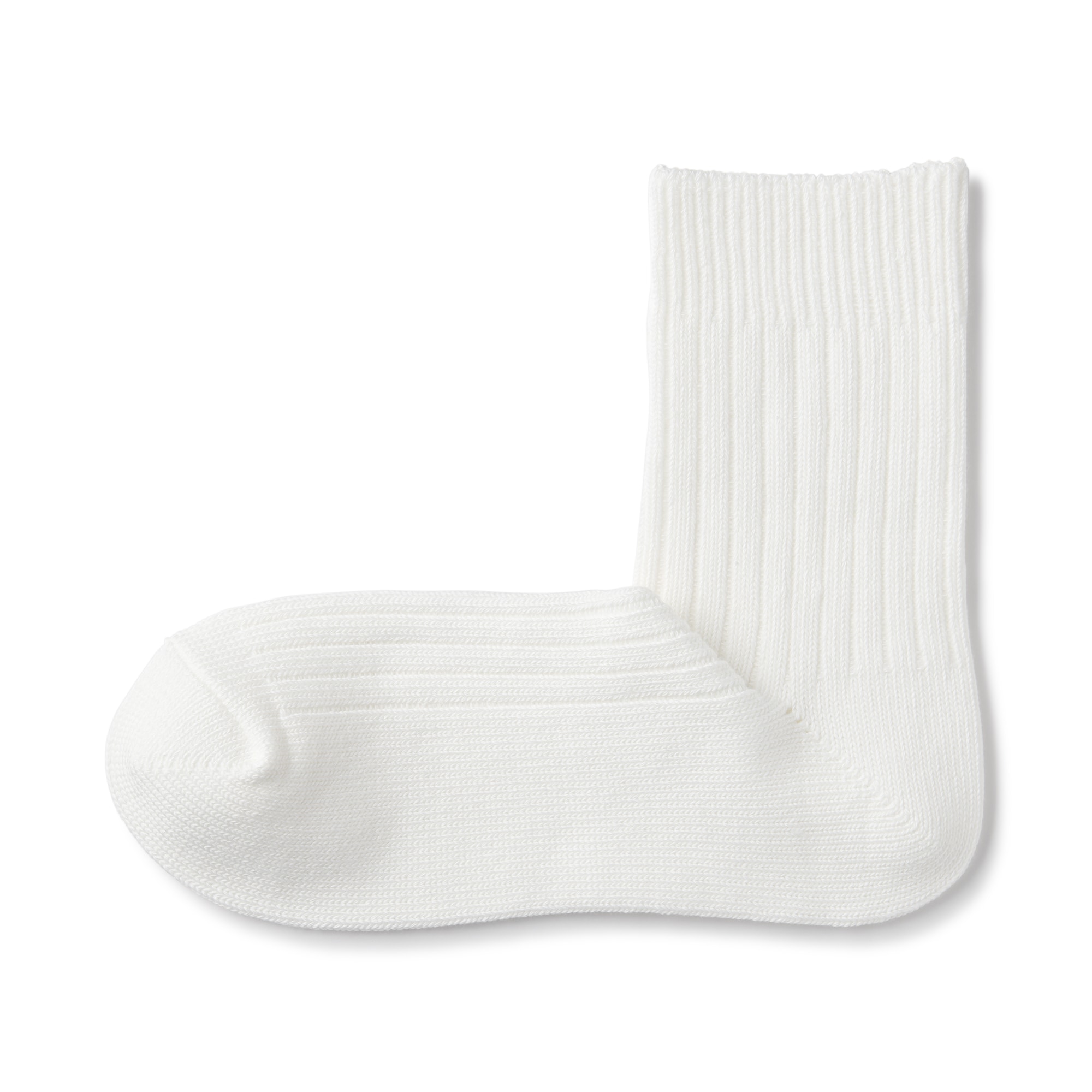 紳士　足なり直角　リブ編み　厚手ショート丈靴下