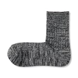 紳士　足なり直角　リブ編み　厚手ショート丈靴下