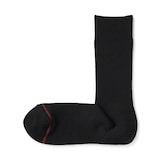 紳士　足なり直角　あったか綿　リブ編み靴下（ウール入り）