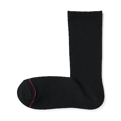 紳士　足なり直角　あったか綿　足首に沿う靴下（ウール入り）