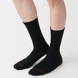 紳士　足なり直角　あったか綿　足首に沿う靴下（ウール入り）