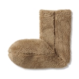 紳士　足なり直角　再生ポリエステル　ボアフリース　ルームソックス