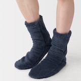 紳士　足なり直角　再生ポリエステル　ボアフリース　ルームソックス