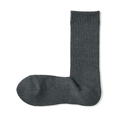 紳士　足なり直角　パイル編み　靴下