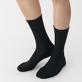 紳士　足なり直角　パイル編み　靴下