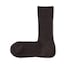 紳士　足なり直角　ウール混　リブ編み靴下