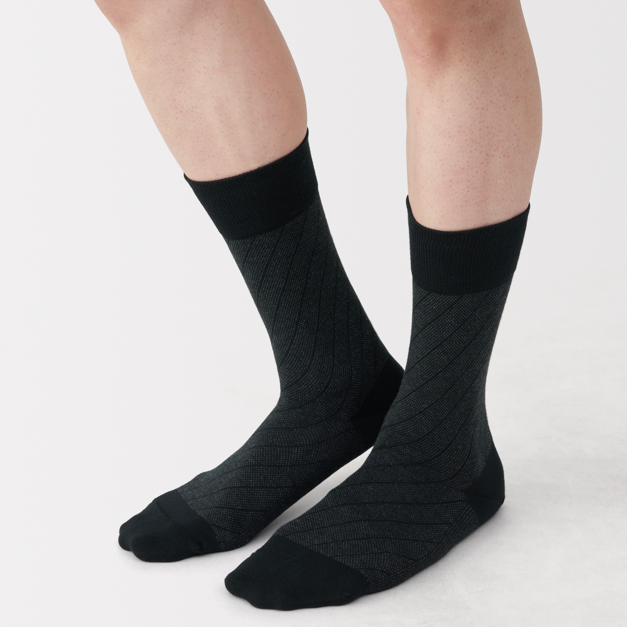 紳士　足なり直角　斜め柄　ビジネス靴下