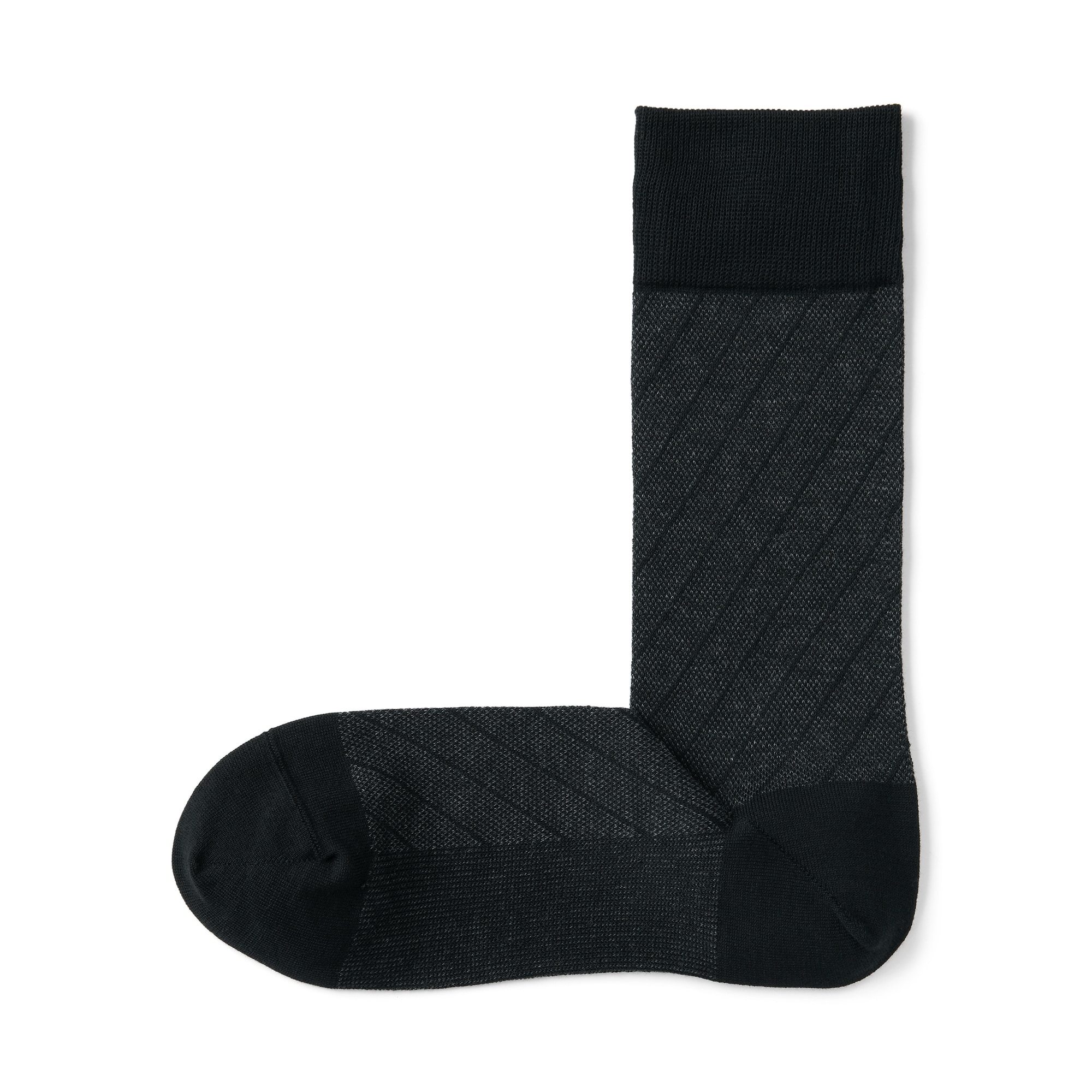 紳士　足なり直角　斜め柄　ビジネス靴下