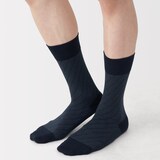 紳士　足なり直角　斜め柄　ビジネス靴下