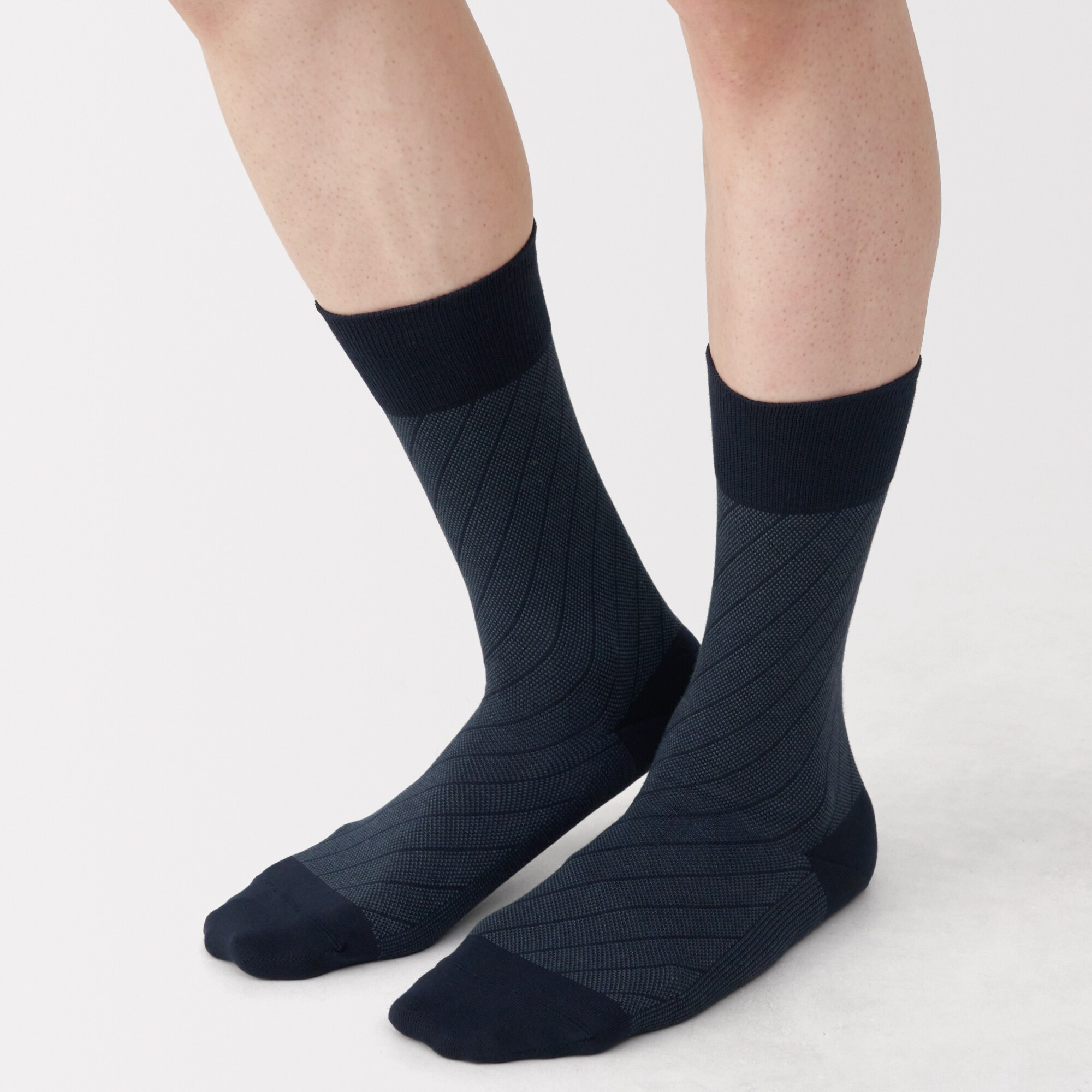 紳士　足なり直角　斜め柄　ビジネス靴下