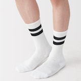 紳士　足なり直角　パイル編み　靴下（ライン）