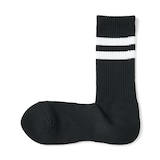 紳士　足なり直角　パイル編み　靴下（ライン）