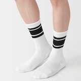 紳士　足なり直角　パイル編み　靴下（ライン）