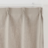 麻平織太番手プリーツカーテン／生成