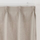 麻平織太番手プリーツカーテン／生成