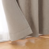 麻平織太番手ノンプリーツカーテン／生成