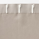 麻平織太番手ノンプリーツカーテン／生成