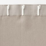 麻平織太番手ノンプリーツカーテン／生成