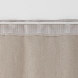 麻平織太番手ノンプリーツカーテン／生成