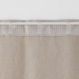 麻平織太番手ノンプリーツカーテン／生成