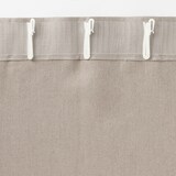 麻平織太番手ノンプリーツカーテン／生成