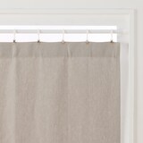 麻平織太番手ノンプリーツカーテン／生成